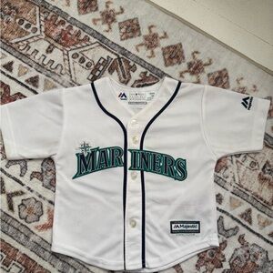 Ken Griffey Jr. White and Teal Mariners Toddler Jersey | 18M